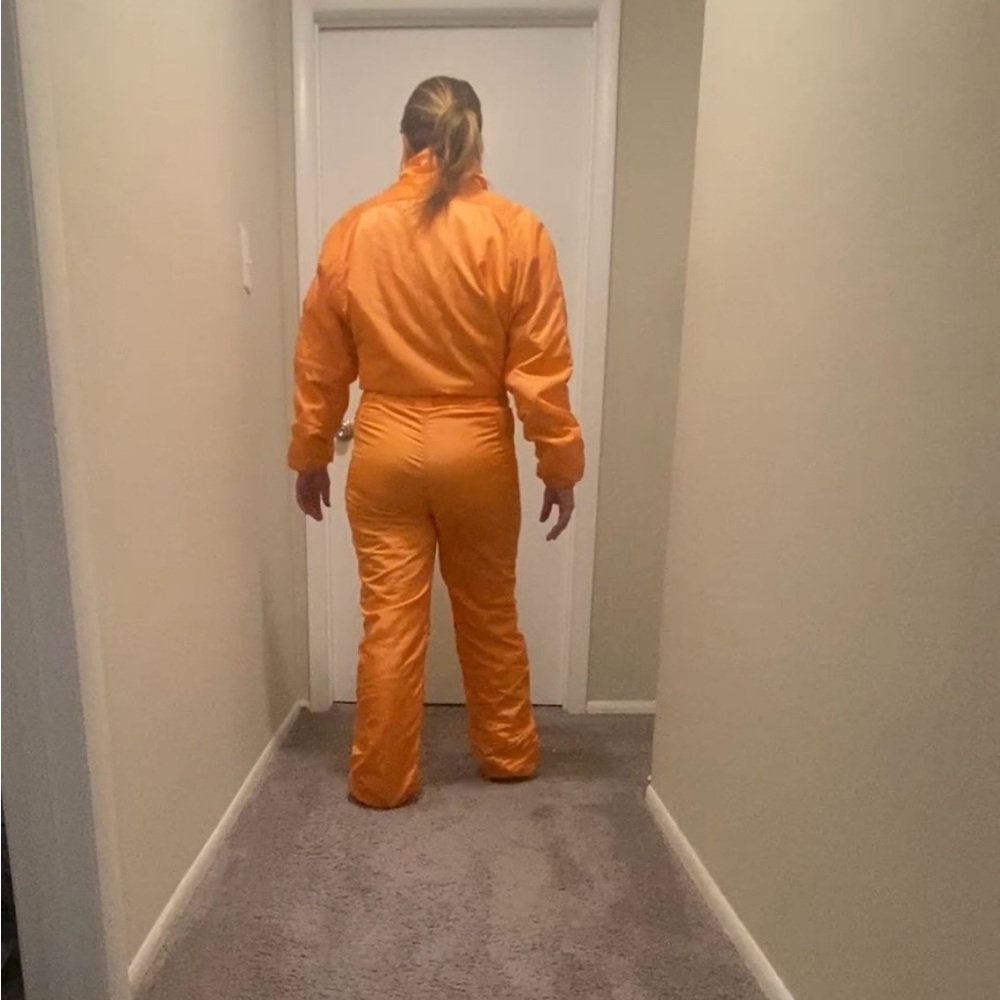 NILS Vtg Cream Sickle Orange Snowsuit - Picture 2 of 12